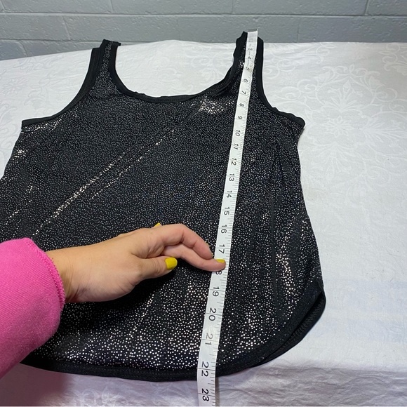 Vintage Made in Italy Nylon Lingerie Glittery Tank Top Sheer Sparkly Metallic - Picture 6 of 10